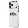 Dėklas Karl Lagerfeld case for IPHONE 17 Pro compatible with MagSafe KLHMP17LHGCHGKBT (IML Choupette Sketch Logo) transparent