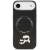 Karl Lagerfeld Karl & Choupette Pins MagSafe dėklas skirtas Apple iPhone Air Juodas