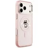 Karl Lagerfeld dėklas, skirtas IPHONE 17 Pro Max, suderinamas su MagSafe KLHMP17XHGCHGKBP (IML Choupette Sketch Logo), rožinis