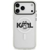 Dėklas Karl Lagerfeld case for IPHONE 17 Pro compatible with MagSafe KLHMP17LHGCHGKBT (IML Choupette Sketch Logo) transparent