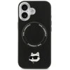 Karl Lagerfeld Choupette Pin MagSafe dėklas skirtas Apple iPhone 17 juodos spalvos