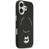 Karl Lagerfeld Choupette Pin MagSafe dėklas skirtas Apple iPhone 17 juodos spalvos