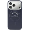 Karl Lagerfeld reljefinis atvirasis žiedas RSG logotipas MagSafe dėklas iPhone 18 Pro / 17 Pro - Mėlyna