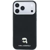 Dėklas Karl Lagerfeld Grained Karl Head Metal MagSafe Case for iPhone 18 Pro / 17 Pro - Juodas