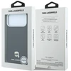 Karl Lagerfeld Grained Karl Head Metal MagSafe dėklas iPhone 18 Pro Max / 17 Pro Max - Juodas