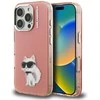 Dėklas Karl Lagerfeld IML Aquarelle Choupette & Logo iPhone 16 Pro Case - Rožinė