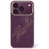 Dėklas Karl Lagerfeld IML Big Signature Resin Metal Frame Case for iPhone 17 Pro Max / 18 Pro Max - Burgundy
