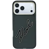 Karl Lagerfeld IML didelio parašo dervos ir metalo rėmelio dėklas iPhone 18 Pro Max / 17 Pro Max - Juodas