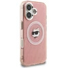 Dėklas Karl Lagerfeld IML Choupette Head Logo MagSafe iPhone 16 Case - Rožinė