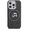 Karl Lagerfeld IML K&CH Heads Repeated Logo MagSafe dėklas Apple iPhone 16 Pro juodos spalvos