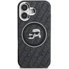 Karl Lagerfeld IML K&CH Heads Repeated Logo MagSafe dėklas Apple iPhone 16 juodos spalvos