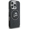 Karl Lagerfeld IML K&CH Heads Repeated Logo MagSafe dėklas Apple iPhone 16 Pro Max juodos spalvos