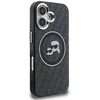 Karl Lagerfeld IML K&CH Heads Repeated Logo MagSafe dėklas Apple iPhone 16 juodos spalvos