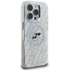 „Karl Lagerfeld IML“ blizgučiais ir „Karl & Choupette Heads“ logotipu aprūpintas „MagSafe“ dėklas, skirtas „iPhone 16 Pro“ – pilkas