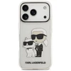 Karl Lagerfeld IML NFT Glitter Karl&Choupette dėklas iPhone 18 Pro / 17 Pro - permatomas