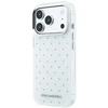 Karl Lagerfeld dėklas IML Rhinestones Allover and Electroplated Logo, skirtas iPhone 18 Pro / 17 Pro, baltas
