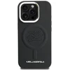 Karl Lagerfeld „MagSafe“ dėklas su inicialais ir metaliniu logotipu, skirtas „iPhone 16 Pro“ – Juodas