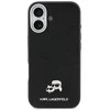 „Karl Lagerfeld Karl &amp; Choupette Head Pins Saffiano MagSafe“ dėklas, skirtas „iPhone 17“ - Juodas