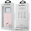 Dėklas Karl Lagerfeld Karl &amp; Choupette Head Pins Saffiano MagSafe Case for iPhone 17 Pro - Rožinė