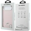 Dėklas Karl Lagerfeld Karl &amp; Choupette Head Pins Saffiano MagSafe iPhone Air Case - Rožinė