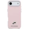 Dėklas Karl Lagerfeld Karl &amp; Choupette Head Pins Saffiano MagSafe iPhone Air Case - Rožinė