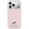 Dėklas Karl Lagerfeld Karl &amp; Choupette Head Pins Saffiano MagSafe Case for iPhone 17 Pro - Rožinė