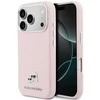 Dėklas Karl Lagerfeld Karl &amp; Choupette Head Pins Saffiano MagSafe Case for iPhone 17 Pro - Rožinė