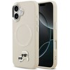 Karl Lagerfeld Karl & Choupette Pins MagSafe dėklas skirtas Apple iPhone 17 rusvai gelsvas