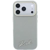 Karl Lagerfeld Saffiano Small Script Metal Logo MagSafe dėklas iPhone 17 Pro Max / 18 Pro Max - rusvai gelsvas