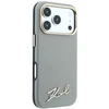 Karl Lagerfeld Saffiano Small Script Metal Logo MagSafe dėklas iPhone 17 Pro Max / 18 Pro Max - rusvai gelsvas