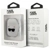 Karl Lagerfeld silikoninis Choupette dėklas skirtas AirPods 1/2 Cover - Baltas