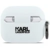 Karl Lagerfeld silikoninis Karl Head 3D dėklas AirPods Pro 3 ausinėms - Baltas