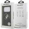 Dėklas Karl Lagerfeld Silicone Karl&Choupette Ring MagSafe skirtas iPhone 17 Pro Max juodos spalvos