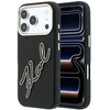 Karl Lagerfeld Smooth Big Resin Signature Logo dėklas iPhone 18 Pro / 17 Pro - Juodas