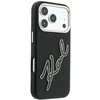 Karl Lagerfeld Smooth Big Resin Signature Logo dėklas iPhone 18 Pro / 17 Pro - Juodas