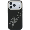 Karl Lagerfeld Smooth Big Resin Signature Logo dėklas iPhone 18 Pro / 17 Pro - Juodas