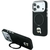 Karl Lagerfeld su žiedu-stovu 360 Karl Head Pin MagSafe dėklas iPhone 18 Pro Max / 17 Pro Max - Juodas