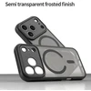 Marka Niezdefiniowana - iPhone 18 Pro / 17 Pro PC TPU magnetinis matinis dėklas, atsparus kritimams - Juodas