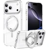 Marka Niezdefiniowana - Magnetinis dėklas su besisukančiu stovu iPhone 18 Pro / 17 Pro TPU akrilas MagSafe – Baltas