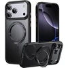 Marka Niezdefiniowana - Magnetinis dėklas su besisukančiu stovu iPhone 18 Pro / 17 Pro TPU akrilas MagSafe – juodas