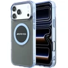 Dėklas Mercedes AMG IML Transparent Bicolor Block MagSafe Case for iPhone 18 Pro Max / 17 Pro Max - Juodas and Mėlyna