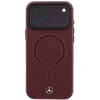 Dėklas Mercedes Leather 3D MagSafe Case for iPhone 18 Pro / 17 Pro - Burgundy