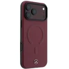 Dėklas Mercedes Leather 3D MagSafe Case for iPhone 18 Pro / 17 Pro - Burgundy