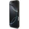 Dėklas Mercedes Leather Large Laurel Leave MagSafe iPhone 17 Pro antracito spalvos