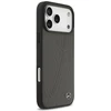 Dėklas Mercedes Leather Large Laurel Leave MagSafe skirtas Apple iPhone 17 Pro Max antracito spalvos