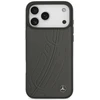 Dėklas Mercedes Leather Large Laurel Leave MagSafe skirtas Apple iPhone 17 Pro Max antracito spalvos