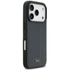 Dėklas Mercedes Leather Laurel Leaves Stripes MagSafe Apple iPhone 17 Pro mėlynas