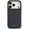 Dėklas Mercedes Leather Laurel Leaves Stripes MagSafe Apple iPhone 17 Pro mėlynas