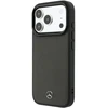 Dėklas Mercedes Leather Mesh with Bow Line MagSafe Case for iPhone 18 Pro / 17 Pro - Dark Gray