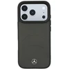 Dėklas Mercedes Leather Mesh with Bow Line MagSafe Case for iPhone 18 Pro Max / 17 Pro Max - Dark Gray